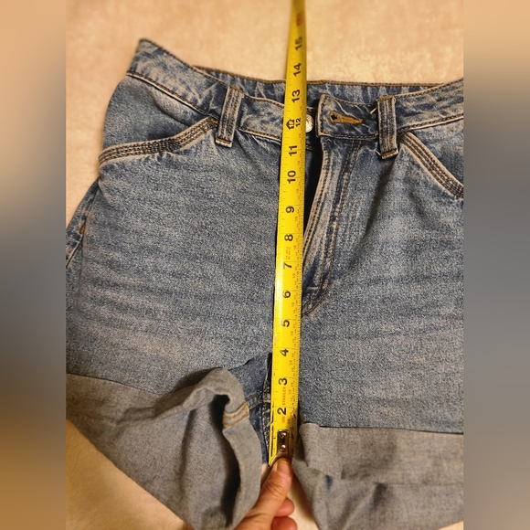 H&M Blue Denim Casual High Waisted Shorts 100% Cotton size 2 - Picture 8 of 8